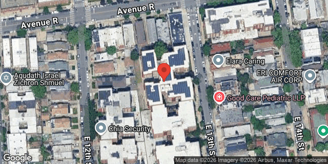 Aerial map of 1820 EAST 13 STREET, Brooklyn