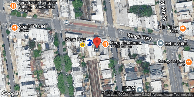 Aerial map of 276 KINGS HIGHWAY, Brooklyn