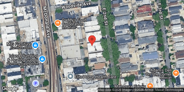Aerial map of 1820 EAST 2 STREET, Brooklyn