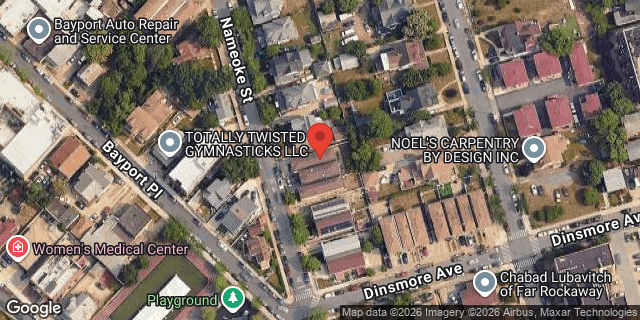 Aerial map of 11-18 NAMEOKE STREET, Queens