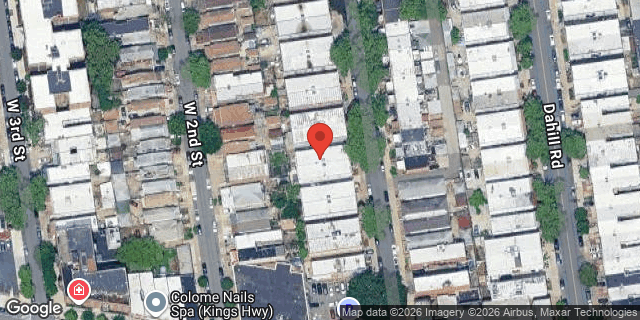 Aerial map of 1742 WEST 1 STREET, Brooklyn
