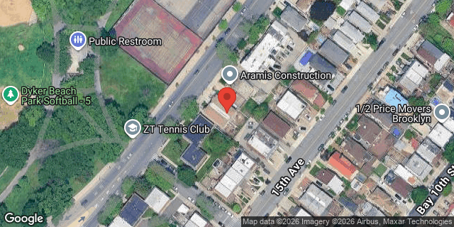 Aerial map of 319 BAY 8 STREET, Brooklyn