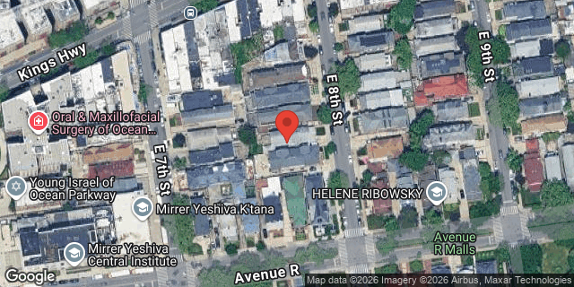 Aerial map of 1782 EAST 8 STREET, Brooklyn