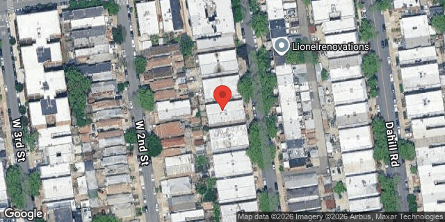 Aerial map of 1730 WEST 1 STREET, Brooklyn