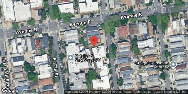 Aerial map of 1810 EAST 18 STREET, Brooklyn