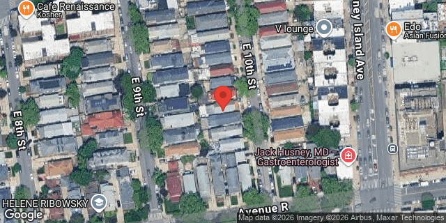 Aerial map of 1776 EAST 10 STREET, Brooklyn