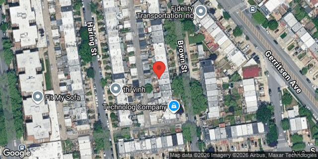 Aerial map of 1864 BROWN STREET, Brooklyn