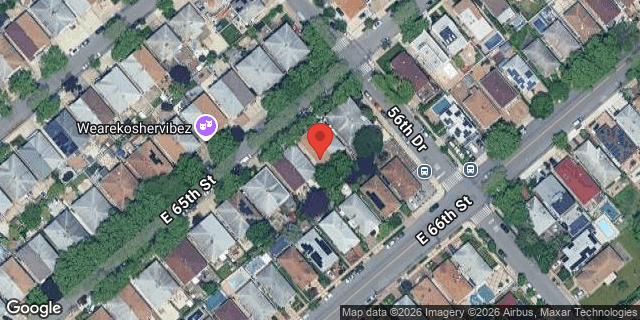 Aerial map of 2711 EAST 65 STREET, Brooklyn
