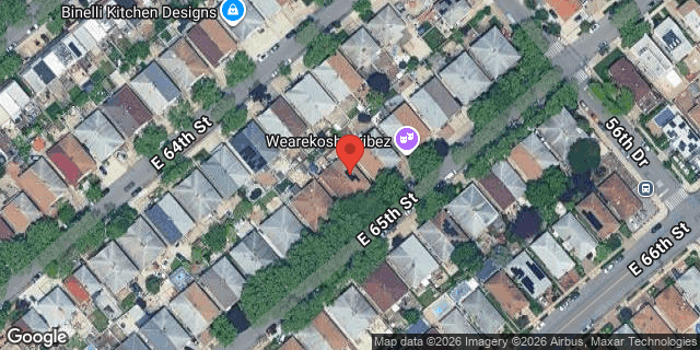 Aerial map of 2732 EAST 65 STREET, Brooklyn