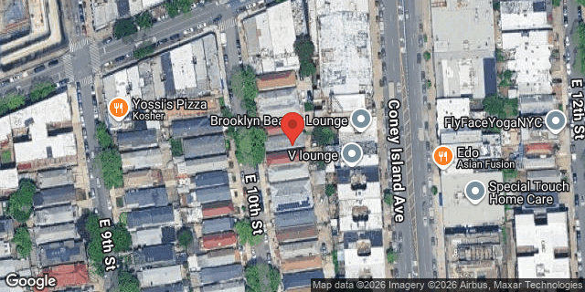 Aerial map of 1753 EAST 10 STREET, Brooklyn