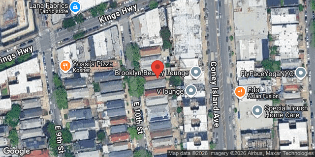 Aerial map of 1751 EAST 10 STREET, Brooklyn