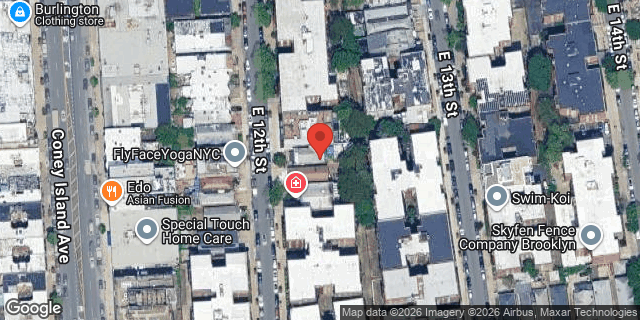 Aerial map of 1761 EAST 12 STREET, Brooklyn
