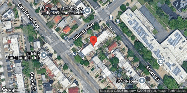 Aerial map of 2612 FILLMORE AVENUE, Brooklyn