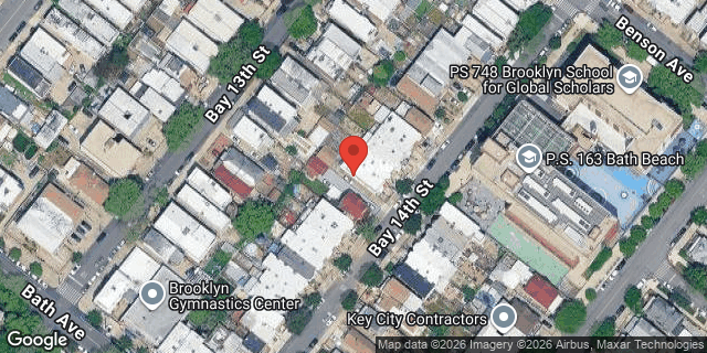 Aerial map of 126 BAY 14 STREET, Brooklyn