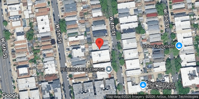Aerial map of 1654 WEST 4 STREET, Brooklyn