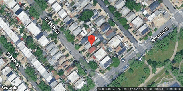 Aerial map of 2169 EAST 36 STREET, Brooklyn