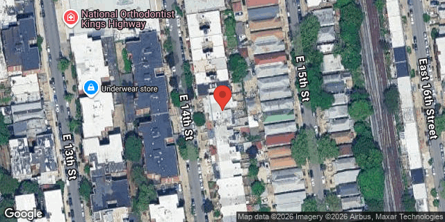 Aerial map of 1745 EAST 14 STREET, Brooklyn