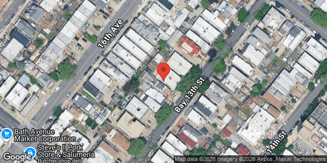 Aerial map of 128 BAY 13 STREET, Brooklyn