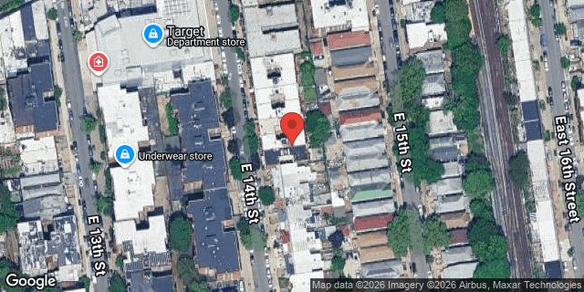 Aerial map of 1735 EAST 14 STREET, Brooklyn