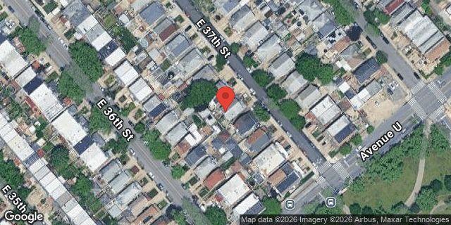 Aerial map of 2158 EAST 37 STREET, Brooklyn