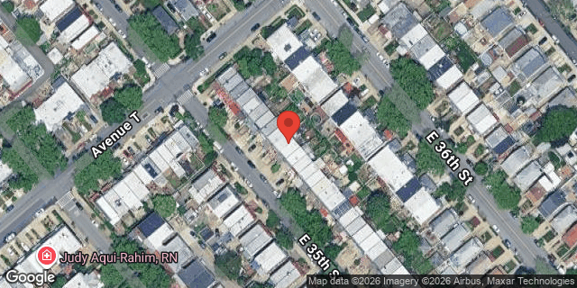 Aerial map of 2119 EAST 35 STREET, Brooklyn