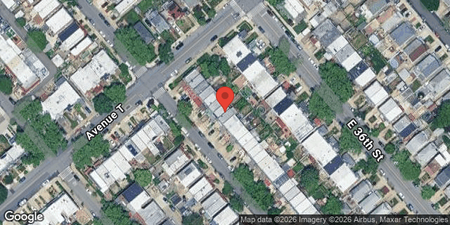 Aerial map of 2113 EAST 35 STREET, Brooklyn