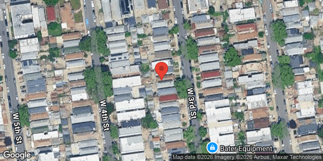 Aerial map of 1632 WEST 3 STREET, Brooklyn