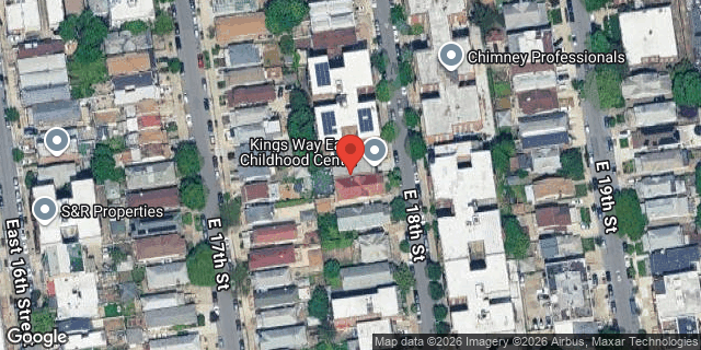 Aerial map of 1742 EAST 18 STREET, Brooklyn