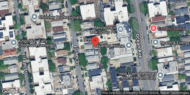 Aerial map of 1743 EAST 19 STREET, Brooklyn