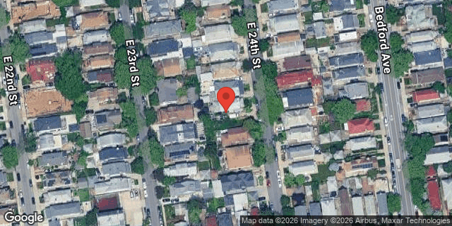 Aerial map of 1764 EAST 24 STREET, Brooklyn