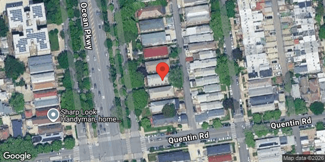 Aerial map of 1667 OCEAN PARKWAY, Brooklyn