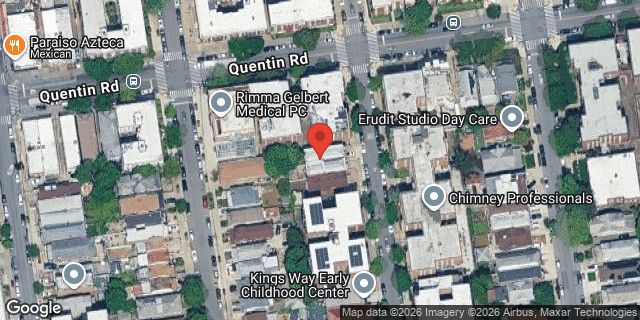 Aerial map of 1716 EAST 18 STREET, Brooklyn