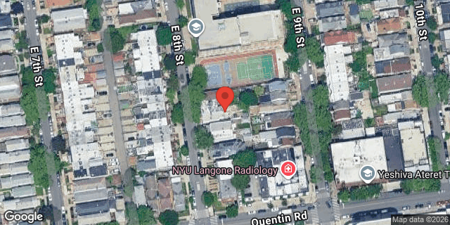 Aerial map of 1659 EAST 8 STREET, Brooklyn