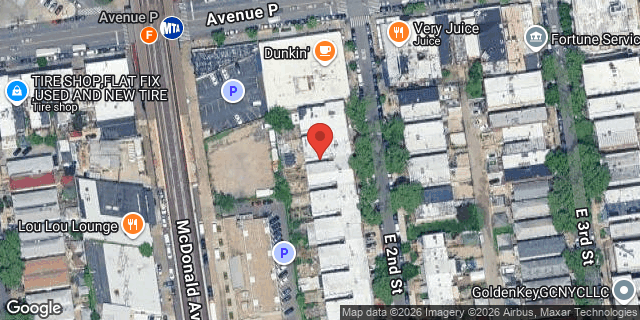 Aerial map of 1688 EAST 2 STREET, Brooklyn