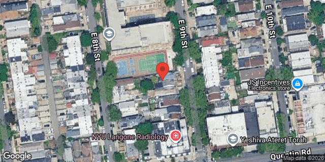 Aerial map of 1654 EAST 9 STREET, Brooklyn