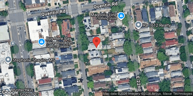 Aerial map of 1819 EAST 21 STREET, Brooklyn