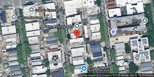 Aerial map of 1721 EAST 4 STREET, Brooklyn