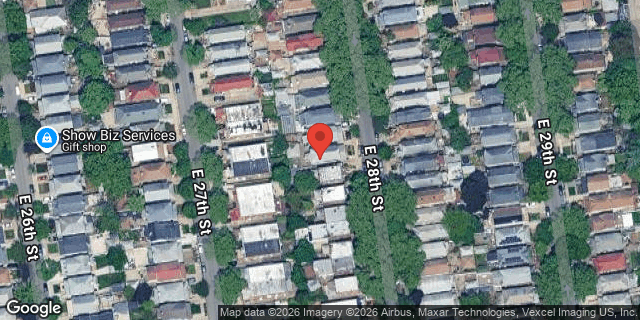 Aerial map of 1746 EAST 28 STREET, Brooklyn