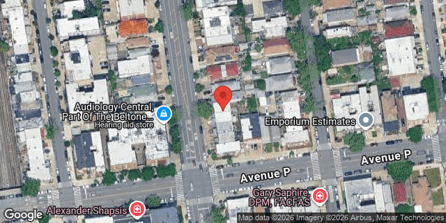 Aerial map of 1589 WEST 6 STREET, Brooklyn