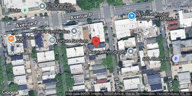Aerial map of 1708 EAST 4 STREET, Brooklyn