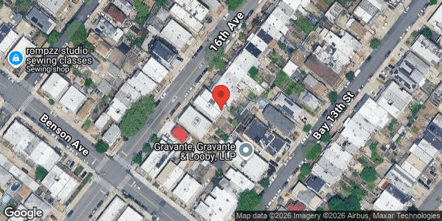 Aerial map of 8659 16 AVENUE, Brooklyn