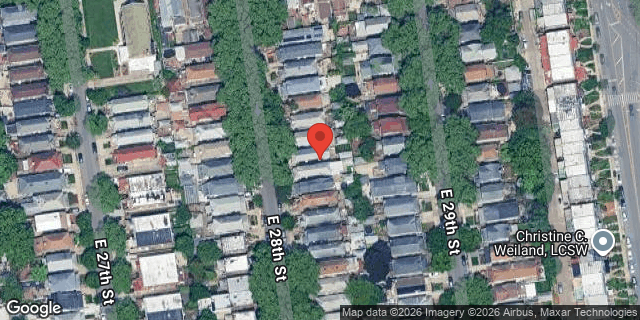 Aerial map of 1735 EAST 28 STREET, Brooklyn