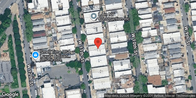 Aerial map of 1551 WEST 11 STREET, Brooklyn