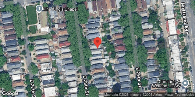 Aerial map of 1729 EAST 28 STREET, Brooklyn