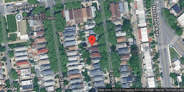 Aerial map of 1726 EAST 29 STREET, Brooklyn
