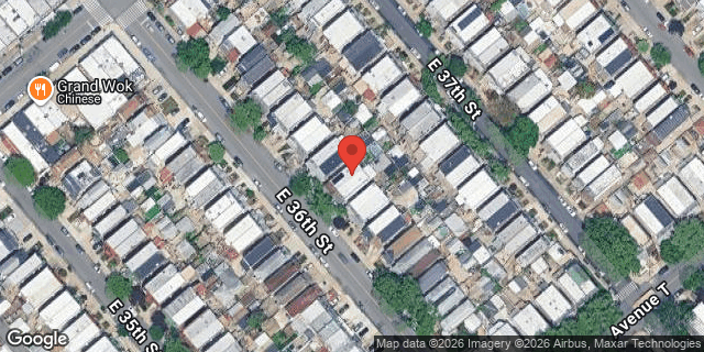 Aerial map of 2043 EAST 36 STREET, Brooklyn