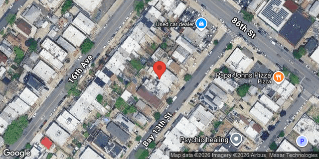 Aerial map of 28 BAY 13 STREET, Brooklyn