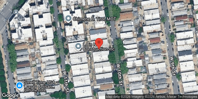 Aerial map of 1534 WEST 10 STREET, Brooklyn