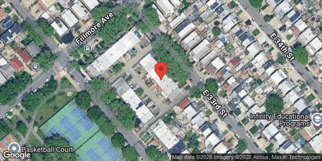 Aerial map of 1924 EAST 33 STREET, Brooklyn