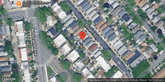 Aerial map of 1744 STUART STREET, Brooklyn